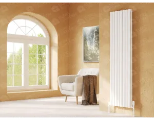 Designer radiator LOJIMAX BELLA DOUBLE collection 1400x581 mm, White