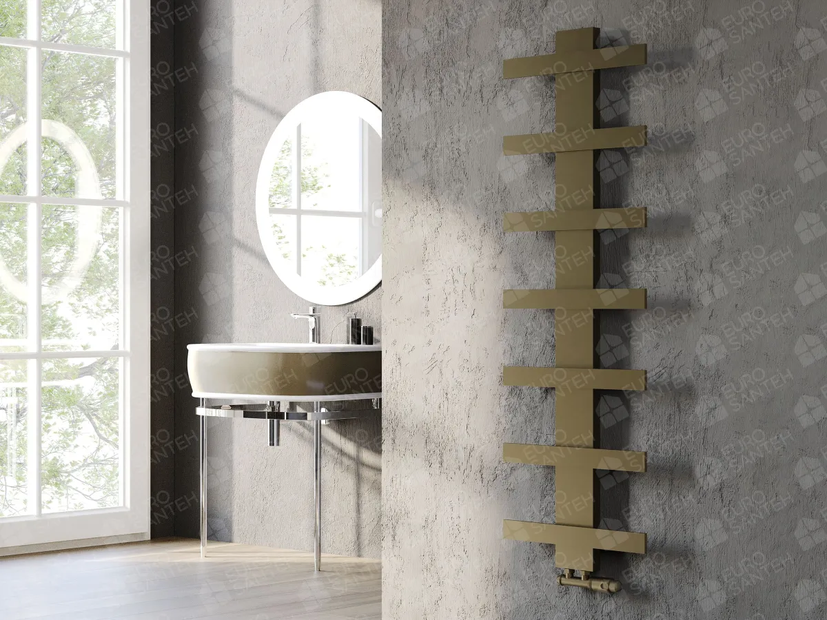 Designer towel warmer LOJIMAX, collection ALBATROS STYLE height 340 mm. width 450 mm. MY-512 gloss