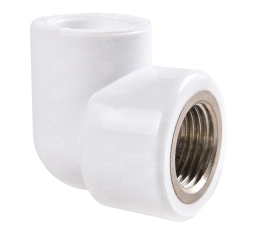 Угол полипропиленовый  с переходом на внутреннюю резьбу d20 мм х 3/4