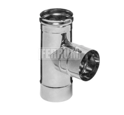 Teu 90° ne izolat pentru cos de fum FERRUM d.150 mm (inox 430/0,8 mm)