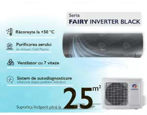 Conditioner GREE FAIRY BLACK STRIP Inverter R32 GWH09ACC-9000 BTU
