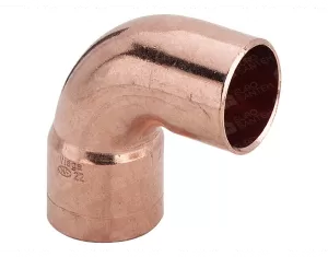 Copper angle for welding , 90 degrees, d.22 mm. MF