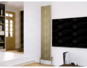 Designer radiator LOJIMAX BAMBOO collection 1800x479 mm, Inox Matt Anodising