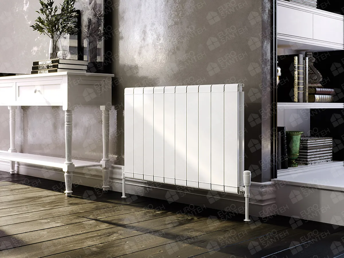 Designer radiator LOJIMAX, collection  GENOA DOUBLE height 1000 mm. width 850 mm. white mat