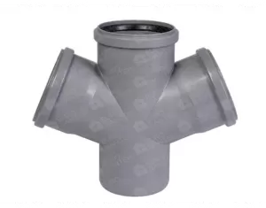 Sewer cross made of polypropylene (PPR) 45 degrees d.110 x d.110 x d.110 x d.110