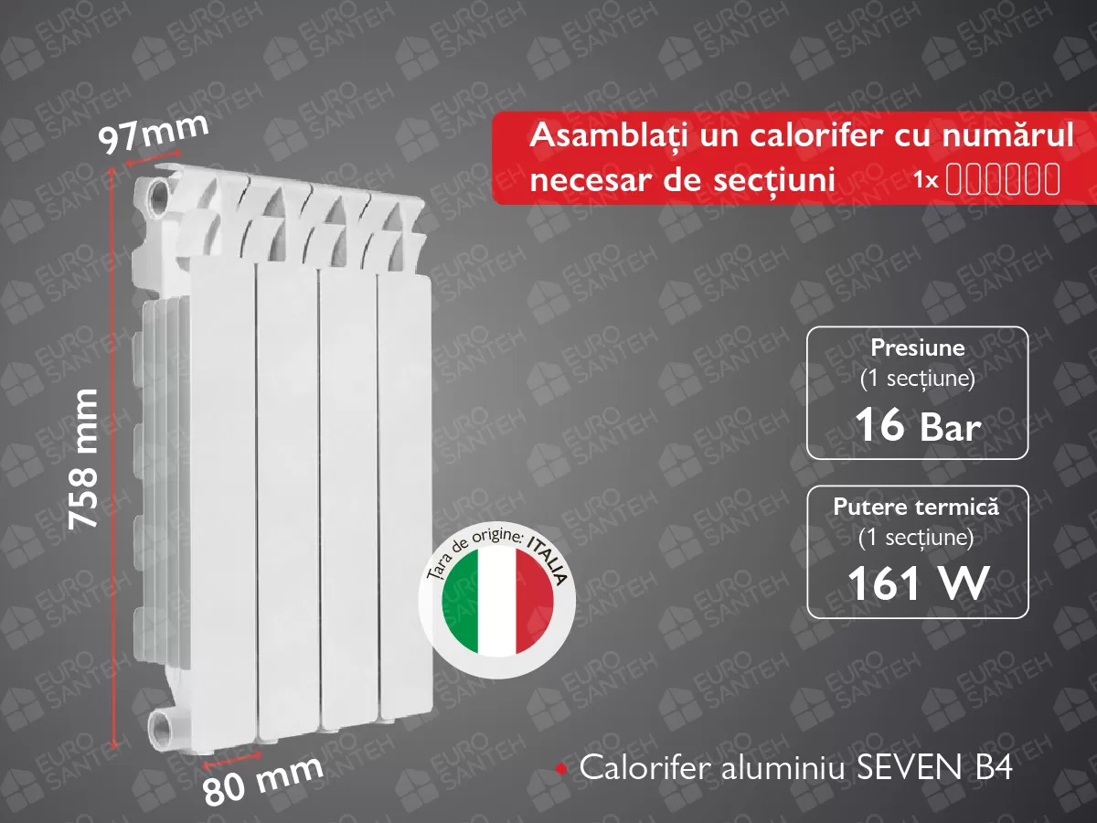 Aluminum radiator Fondital SEVEN B4 700/100