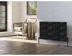 Calorifer decorativ LOJIMAX colecția BELLA DOUBLE 500x1171 mm, Negru