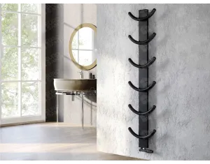LOJIMAX designer towel warmers, OXY collection, Matte Black