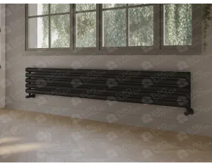 Designer radiators LOJIMAX, collection CITRINE HRZ, black matte