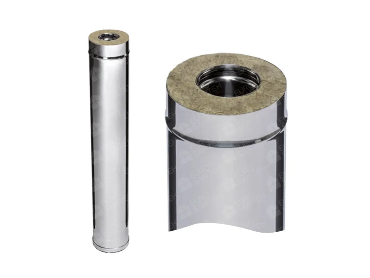 Pipe L-1000 mm (stainless steel 430/304) insulated for CORAX chimney Ø 100-180 mm (stainless steel 430/304)