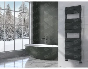 LOJIMAX LIA DOUBLE collection designer towel radiator 1200x500 mm, Anthracite