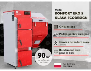 Cazan pe combustibil solid cu incarcare automata DEFRO KOMFORT EKO 5 KLASA ECODESIGN 9 kW