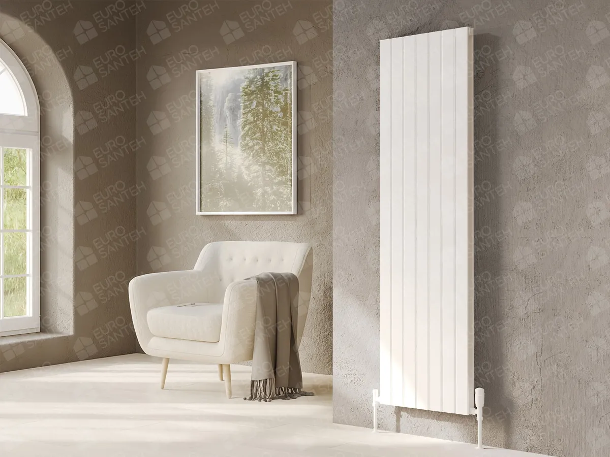 Calorifer decorativ LOJIMAX, colectia  ROYAL DOUBLE inaltimea 200 mm. latimea 218 mm. alb mat
