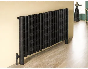 Designer radiators LOJIMAX, collection ALBITE LUX, black matte
