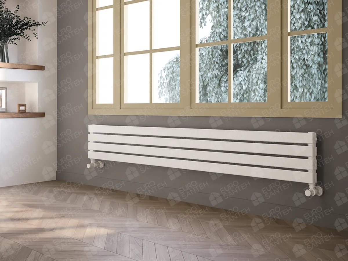 ALUMINUM HORIZONTAL RADIATOR SIESTA DOUBLE HRZ высота 1300 мм. ширина 404 мм. белый мат