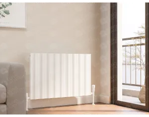 Designer radiator LOJIMAX, collection  TOSINA DOUBLE height 900 mm. width 654 mm. black mat