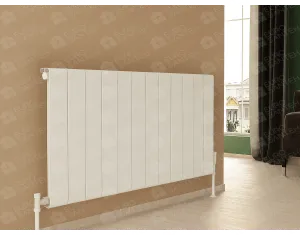 Designer radiator LOJIMAX, collection  GENOA height 200 mm. width 1040 mm. black mat