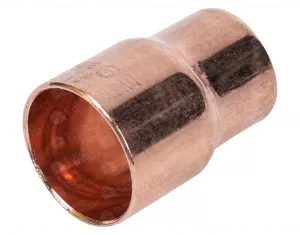 Copper adapter FF for welding connection, diameter 22x15 mm