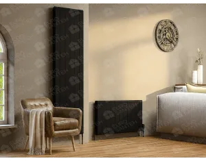 Designer radiator LOJIMAX LOVA LINE collection 1600x481 mm, Black