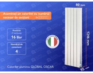Aluminum radiator GLOBAL OSCAR H1200
