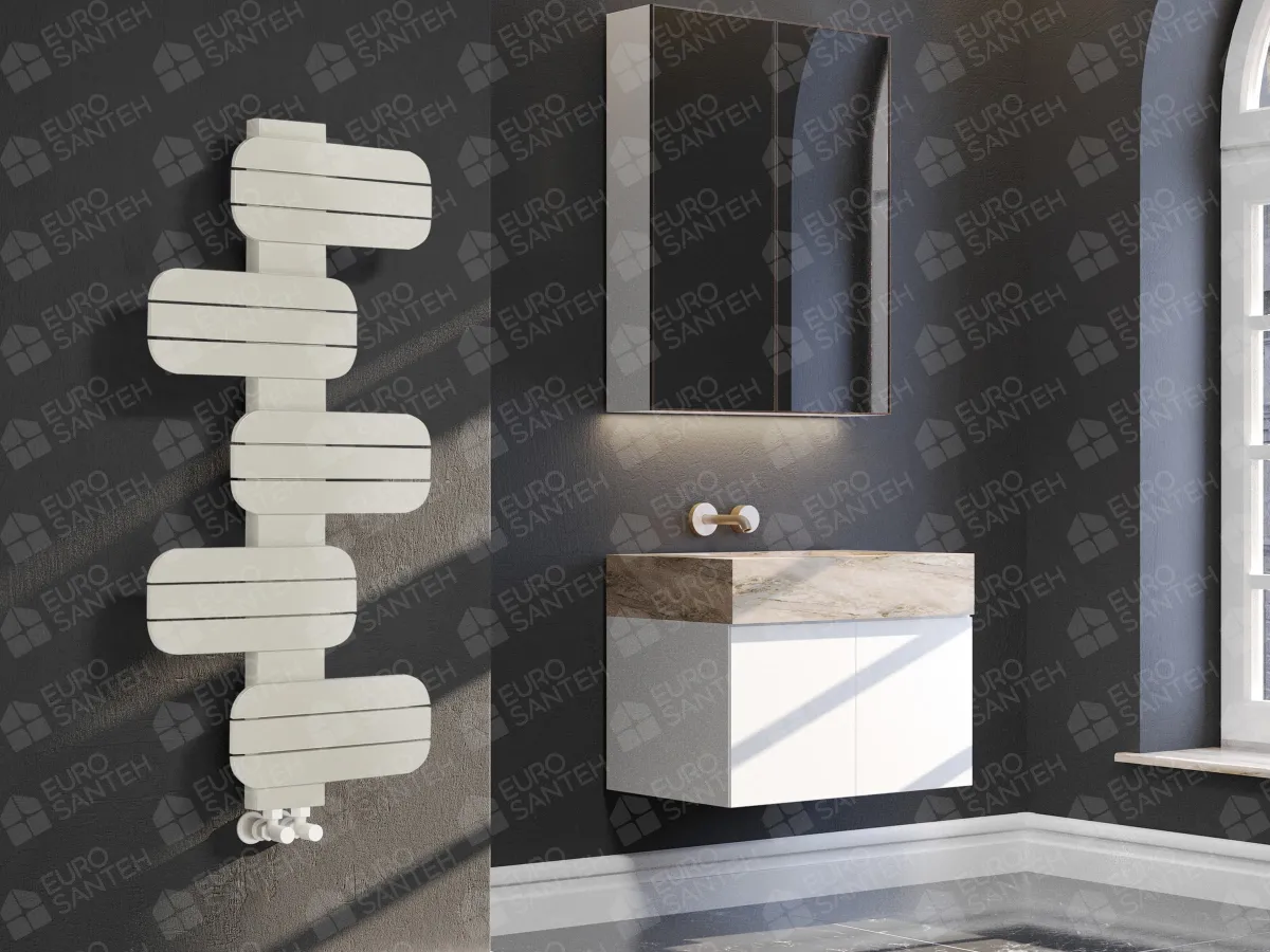 Designer towel warmer LOJIMAX, collection BAMITO height 246 mm. width 400 mm. Lemon gloss