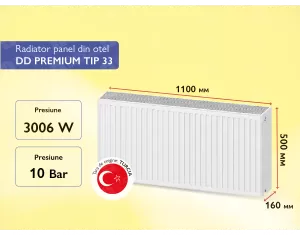 Steel panel radiator DD PREMIUM TIP 33 500x1100