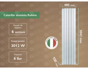 Aluminum radiator Rubino 2000 (6 elem.)