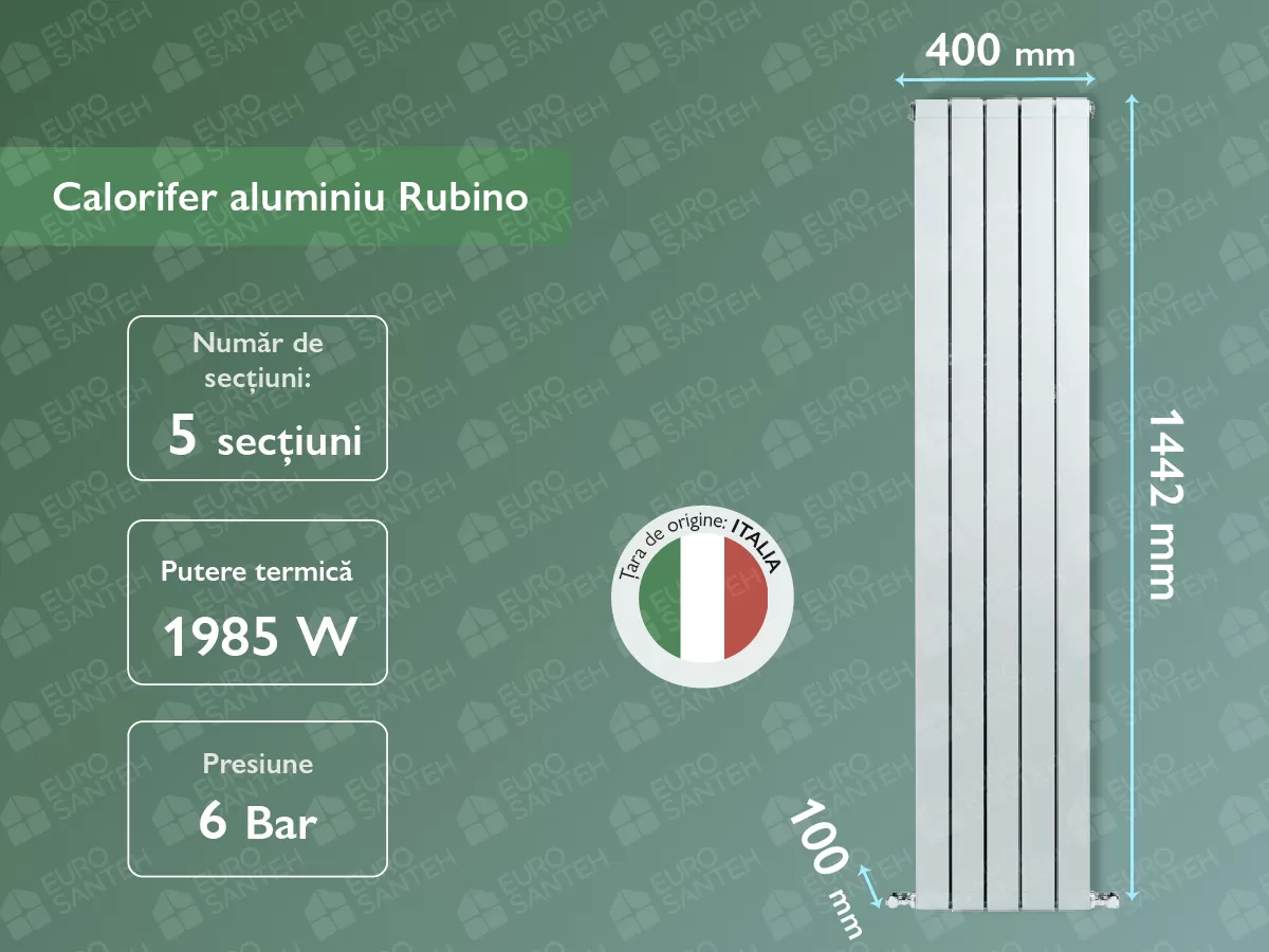 Aluminum radiator Rubino 1400 (5 elem.)