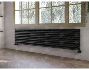 Calorifere decorativ LOJIMAX, colectia TOSINA DOUBLE HRZ, negru mat