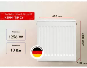 Steel panel radiator KERMI TIP 22 600x600