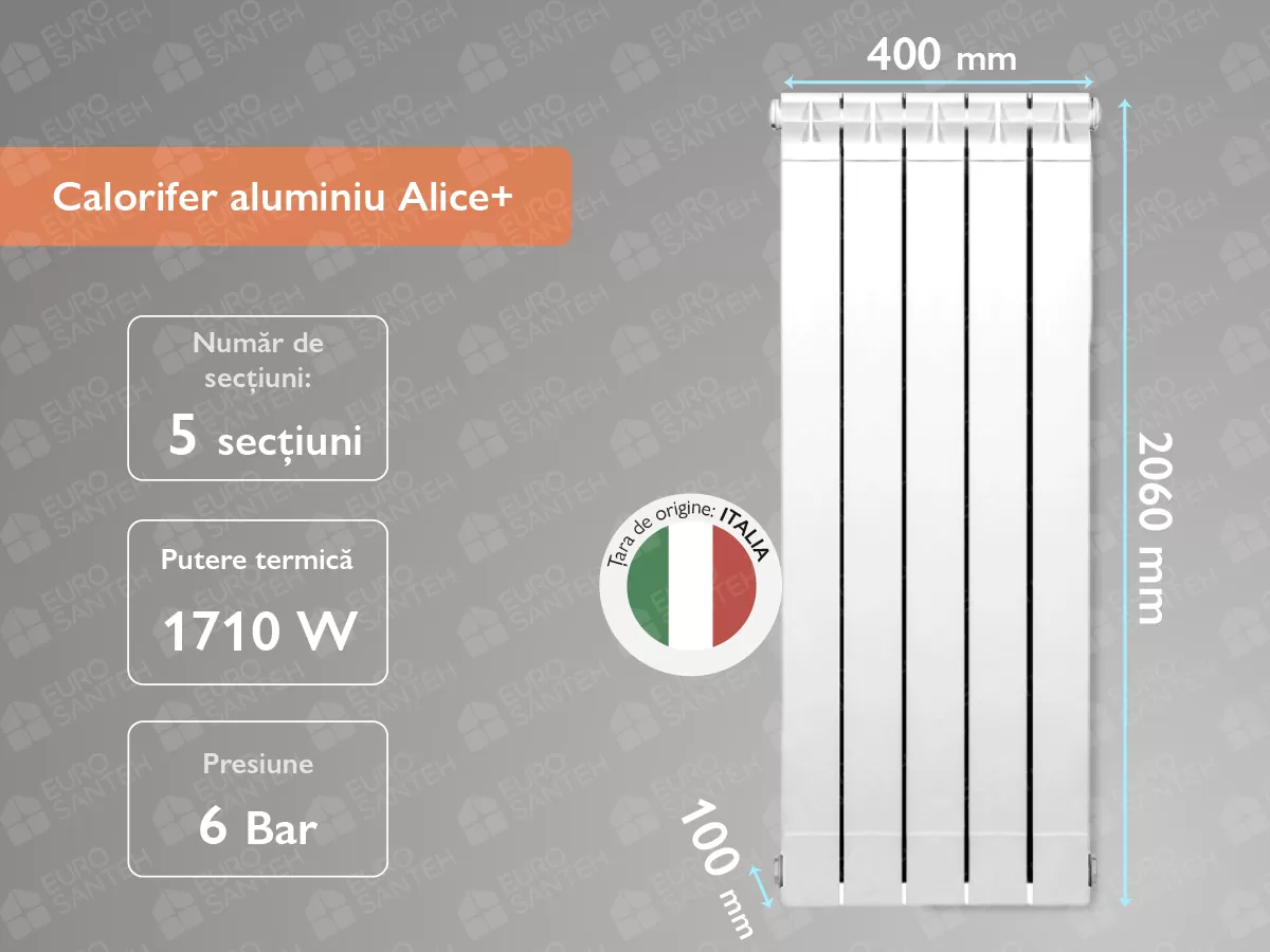 Calorifer aluminiu Alice+ 2000 (5 elem.)