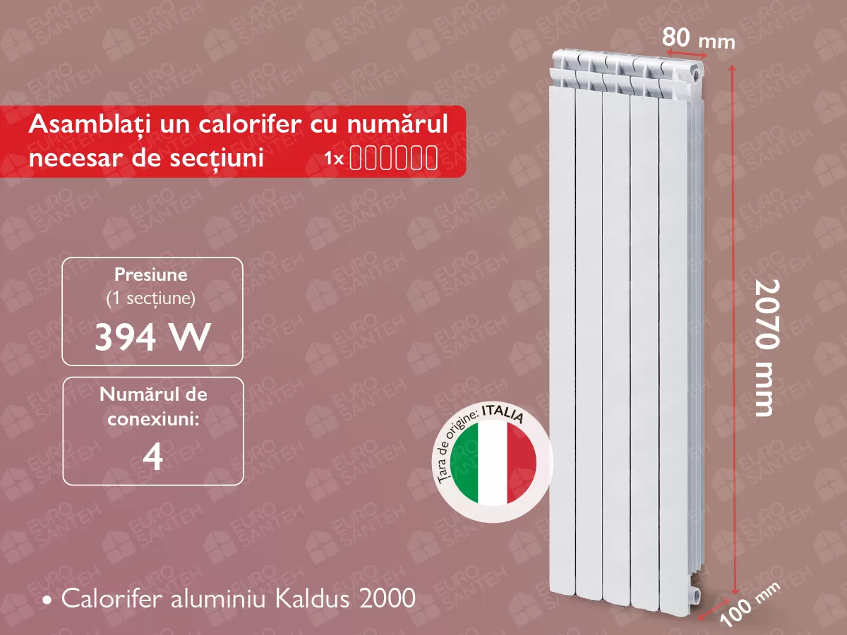 Aluminum radiator Kaldus 2000