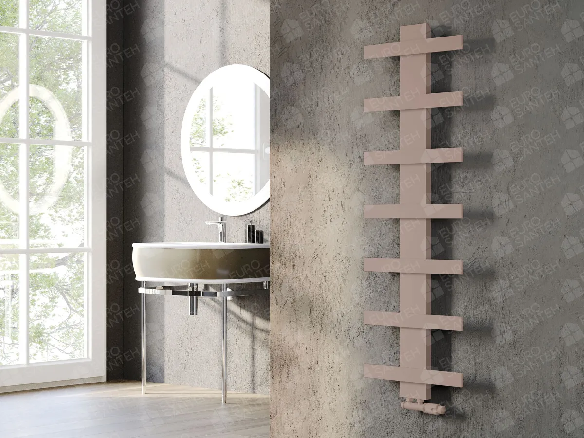Designer towel warmer LOJIMAX, collection ALBATROS STYLE height 340 mm. width 450 mm. Kiwi matte