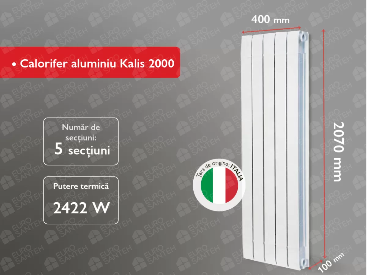 Aluminum radiator Kalis 2000 (5 elem.)