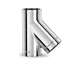 45 ° insulated tee for SOLINOX chimney d.180-230 (stainless steel 304/304)