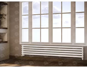 ALUMINUM HORIZONTAL RADIATOR CAST HRZ высота 1000 мм. ширина 400 мм. белый мат