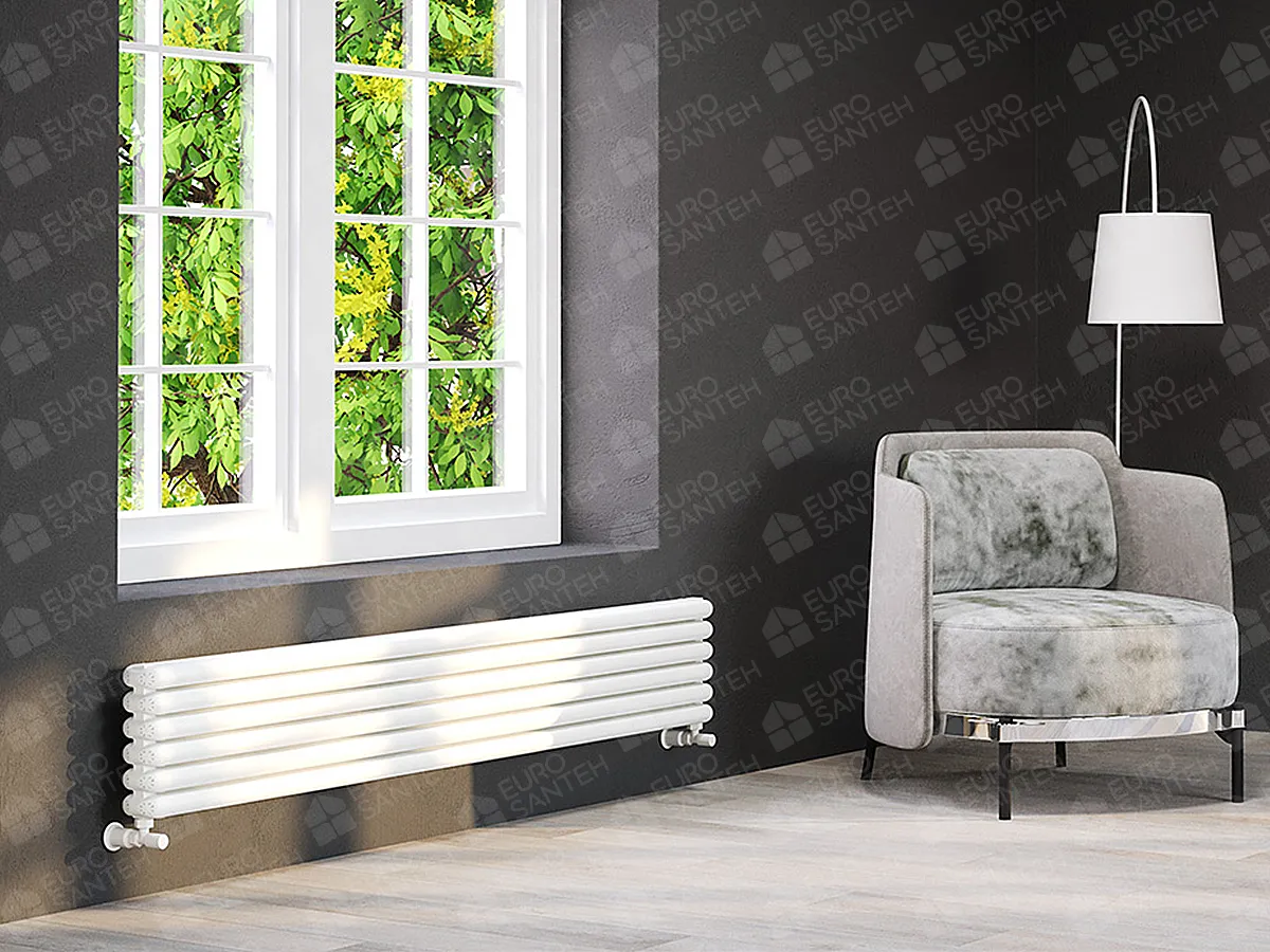 ALUMINUM HORIZONTAL RADIATOR CAST PLUS HRZ высота 1200 мм. ширина 408 мм. белый мат