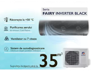 Conditioner GREE FAIRY BLACK STRIP Inverter R32 GWH12ACC-12000 BTU