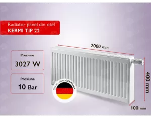 Radiator panel din otel KERMI TIP 22 400x2000
