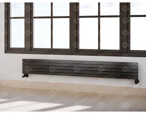 Designer radiators LOJIMAX, ELMAS PLUS HRZ collection, black matte