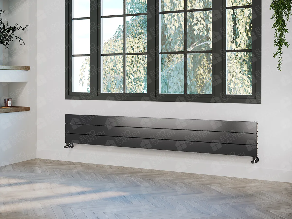 Designer radiators LOJIMAX,FLAT HRZ collection, white matte