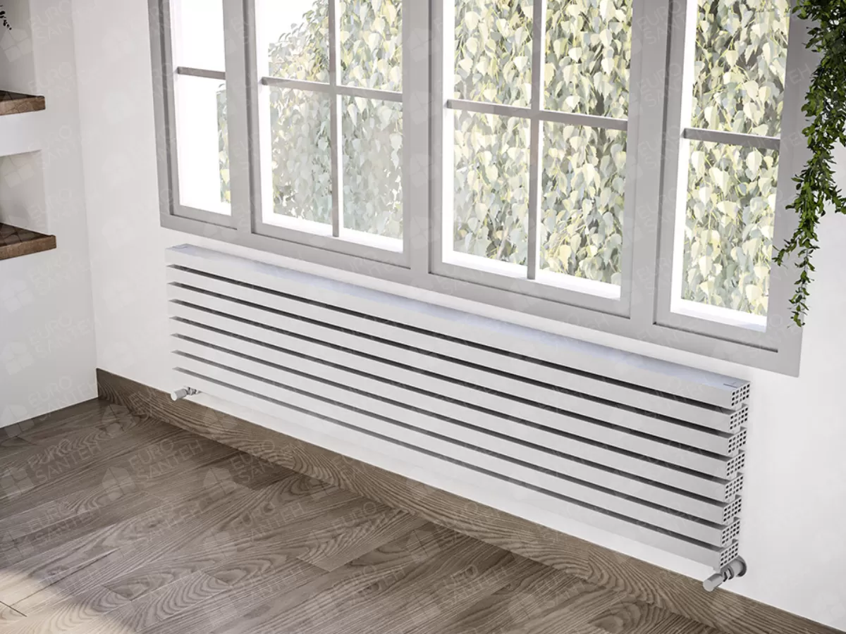 ALUMINUM HORIZONTAL RADIATOR OPAL PLUS HRZ height 800 mm. width 294 mm. white mat