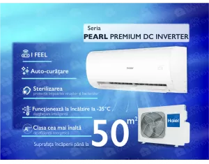 Conditioner HAIER PEARL Premium DC Inverter R32 AS50PDPHRA-PRE-1U50MEGFRA-H (Încălzire pana la - 25°C)