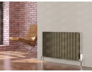 Designer radiator LOJIMAX, collection  ROYAL DOUBLE height 1600 mm. width 218 mm. black mat