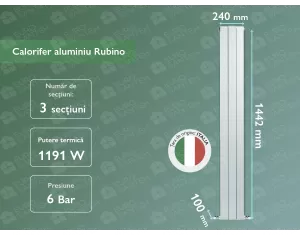 Aluminum radiator Rubino 1400 (3 elem.)
