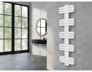 Uscător de prosoape de design LOJIMAX colecția DOSIA 1450x500 mm, Alb