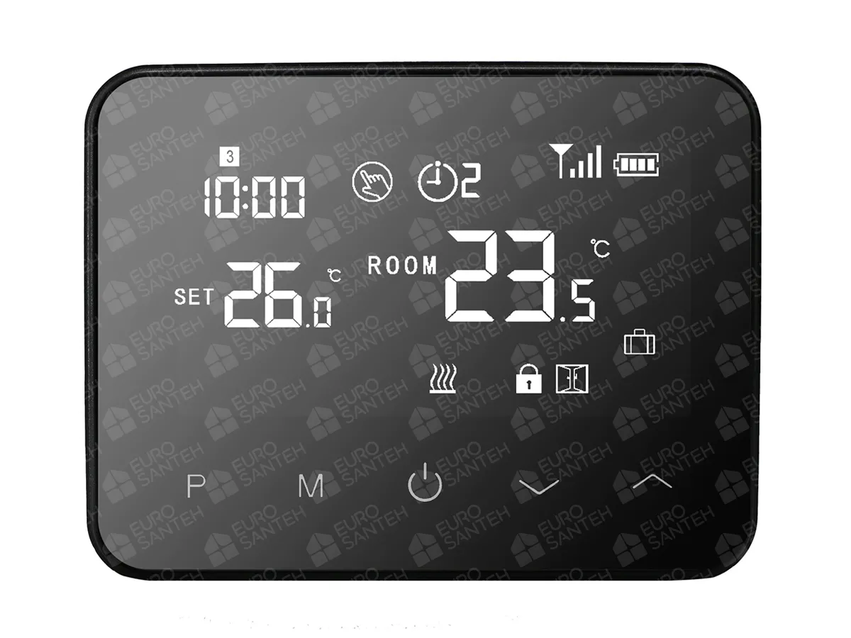 Thermostat E-top WT-20&R06 wireless, with Wi-Fi, black