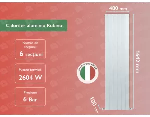 Aluminum radiator Rubino 1600 (6 elem.)