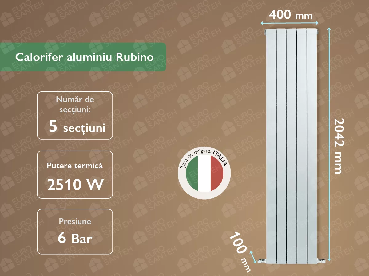 Aluminum radiator Rubino 2000 (5 elem.)