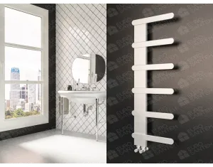 Дизайнерские полотенцесушители LOJIMAX, коллекция NUMMO STYLE Белый матовый